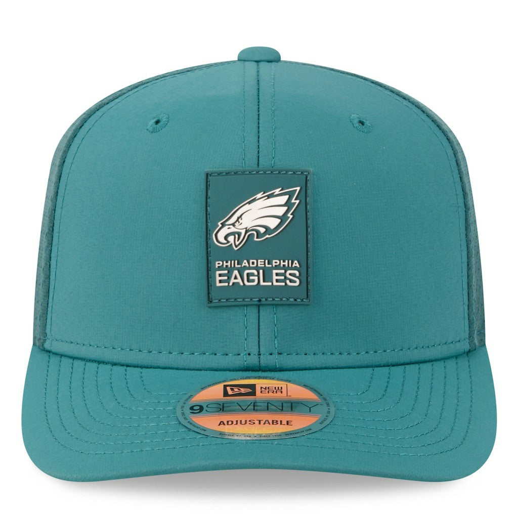 Philadelphia Eagles New Era 2025 Sideline 9SEVENTY Trucker Adjustable Hat Green - NFL
