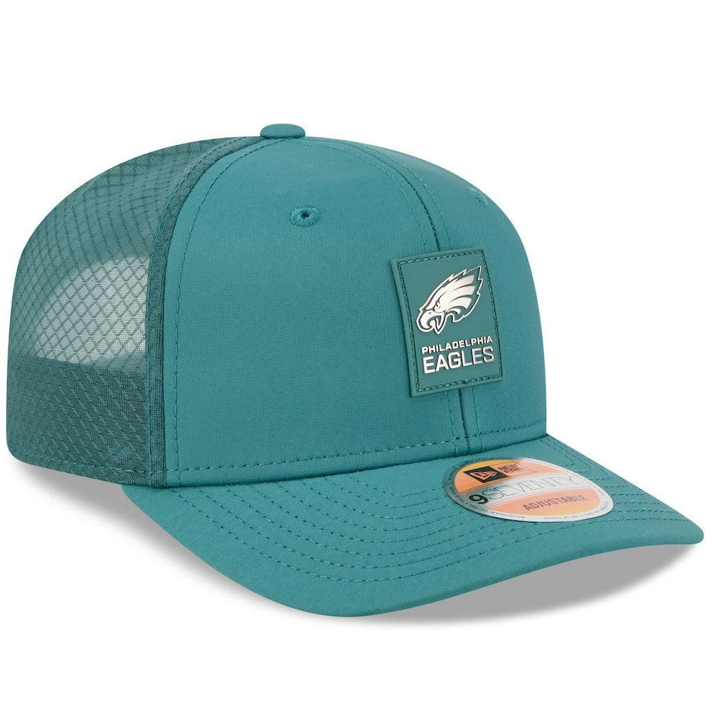 Philadelphia Eagles New Era 2025 Sideline 9SEVENTY Trucker Adjustable Hat Green - NFL