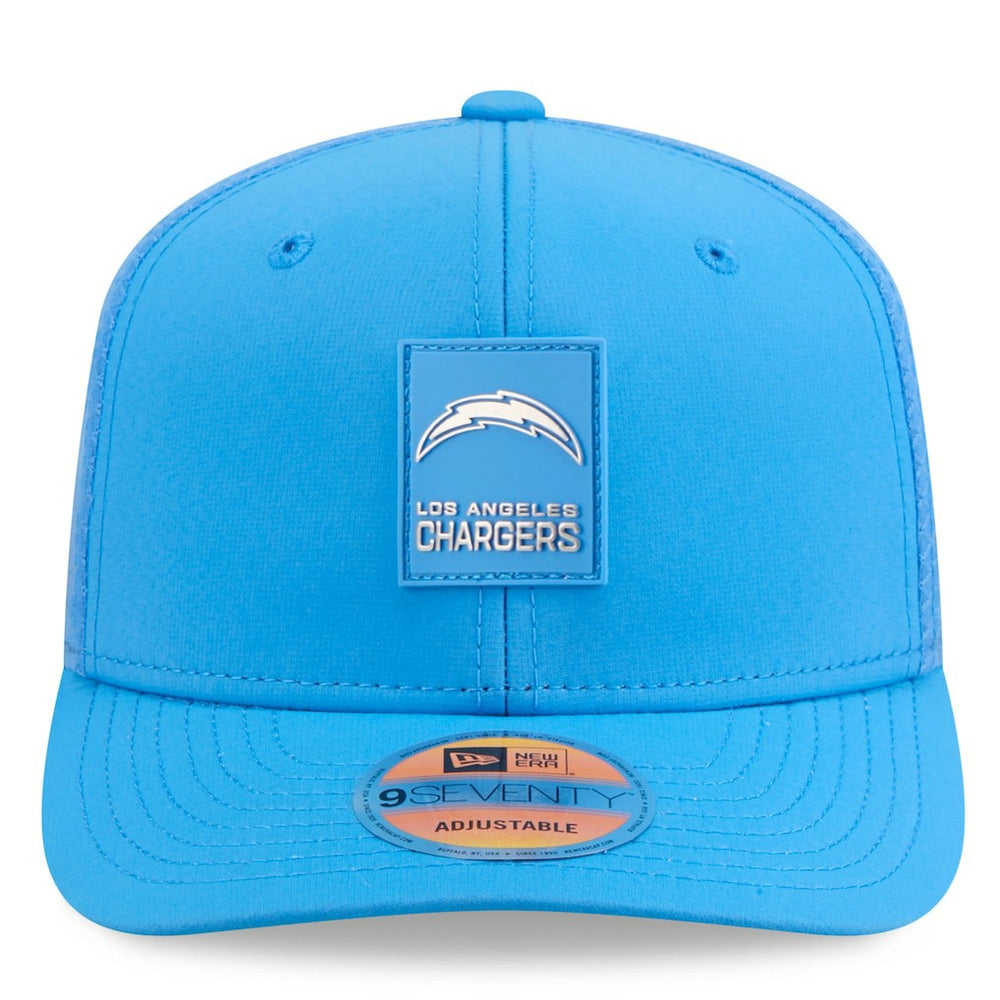 Los Angeles Chargers New Era 2025 Sideline 9SEVENTY Trucker Adjustable Hat Powder Blue - NFL