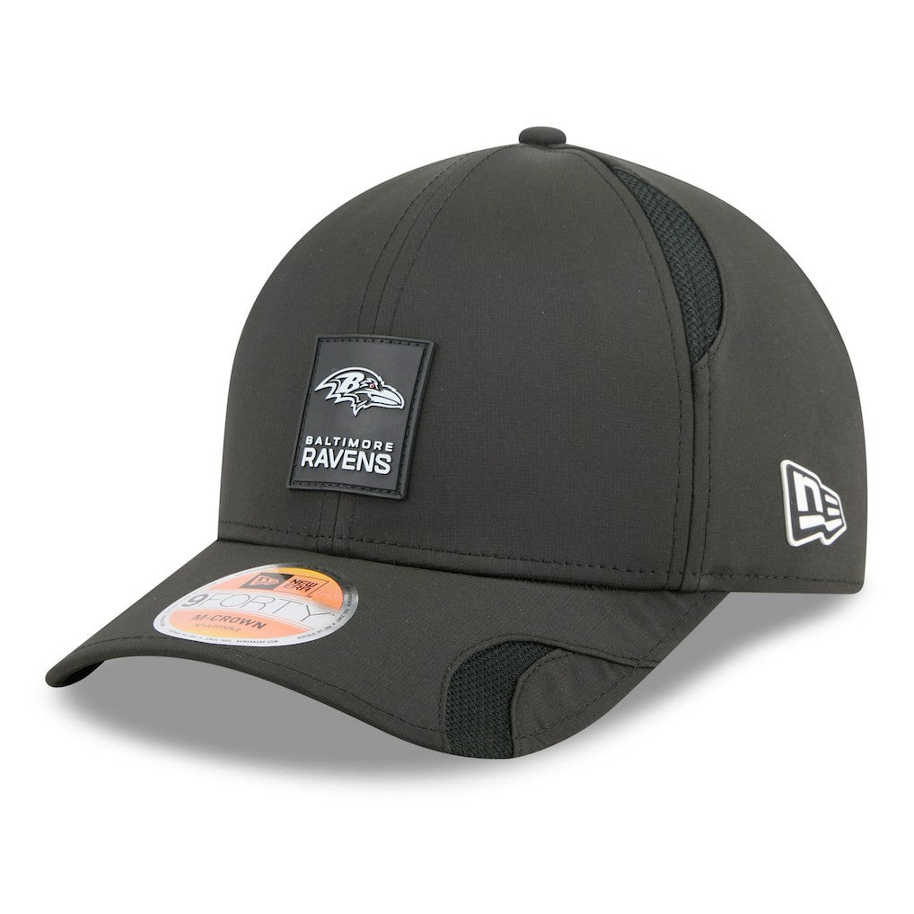 Baltimore Ravens New Era 2025 Sideline M-Crown 9FORTY Adjustable Hat Black - NFL