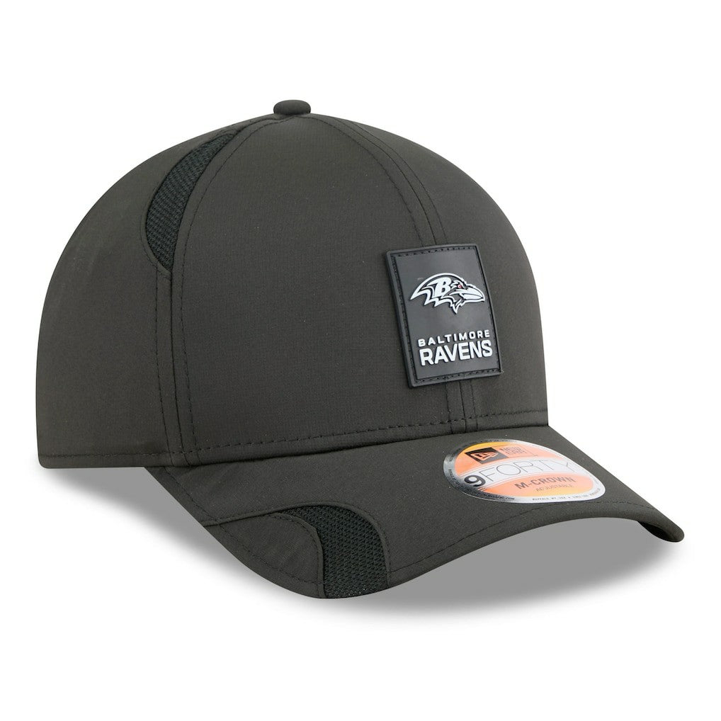 Baltimore Ravens New Era 2025 Sideline M-Crown 9FORTY Adjustable Hat Black - NFL