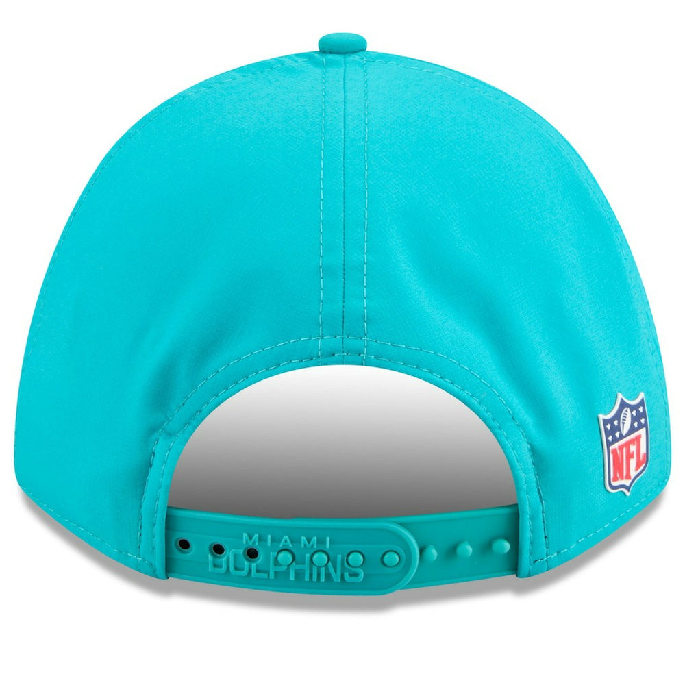 Miami Dolphins New Era 2025 Sideline M-Crown 9FORTY Adjustable Hat Aqua - NFL