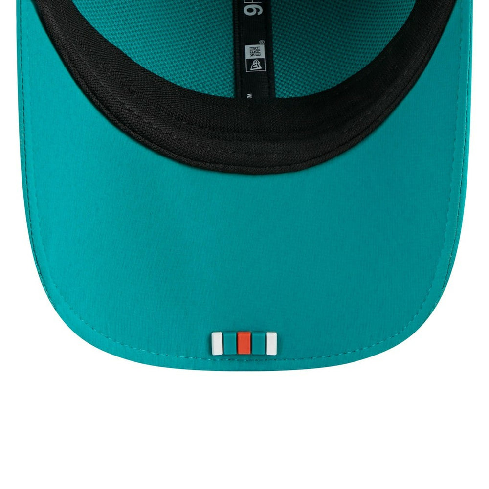 Miami Dolphins New Era 2025 Sideline Throwback M-Crown 9FORTY Adjustable Hat Aqua - NFL