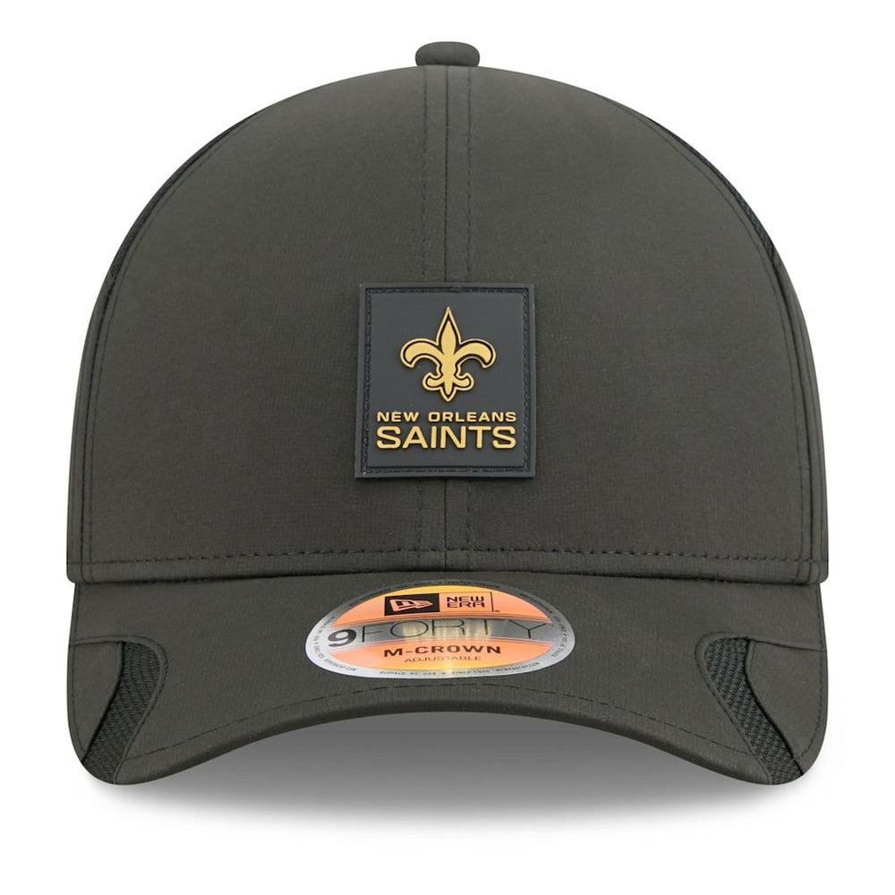 New Orleans Saints New Era 2025 Sideline M-Crown 9FORTY Adjustable Hat Black - NFL