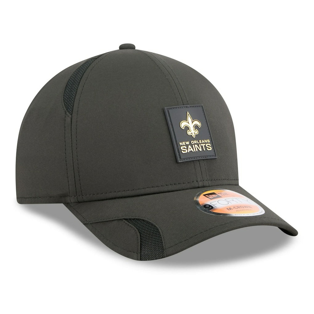 New Orleans Saints New Era 2025 Sideline M-Crown 9FORTY Adjustable Hat Black - NFL