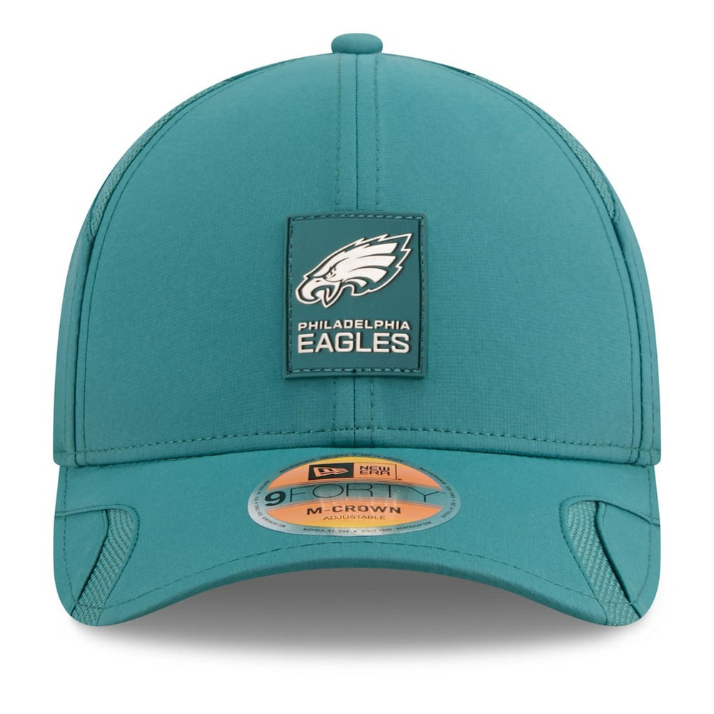 Philadelphia Eagles New Era 2025 Sideline M-Crown 9FORTY Adjustable Hat Midnight Green - NFL