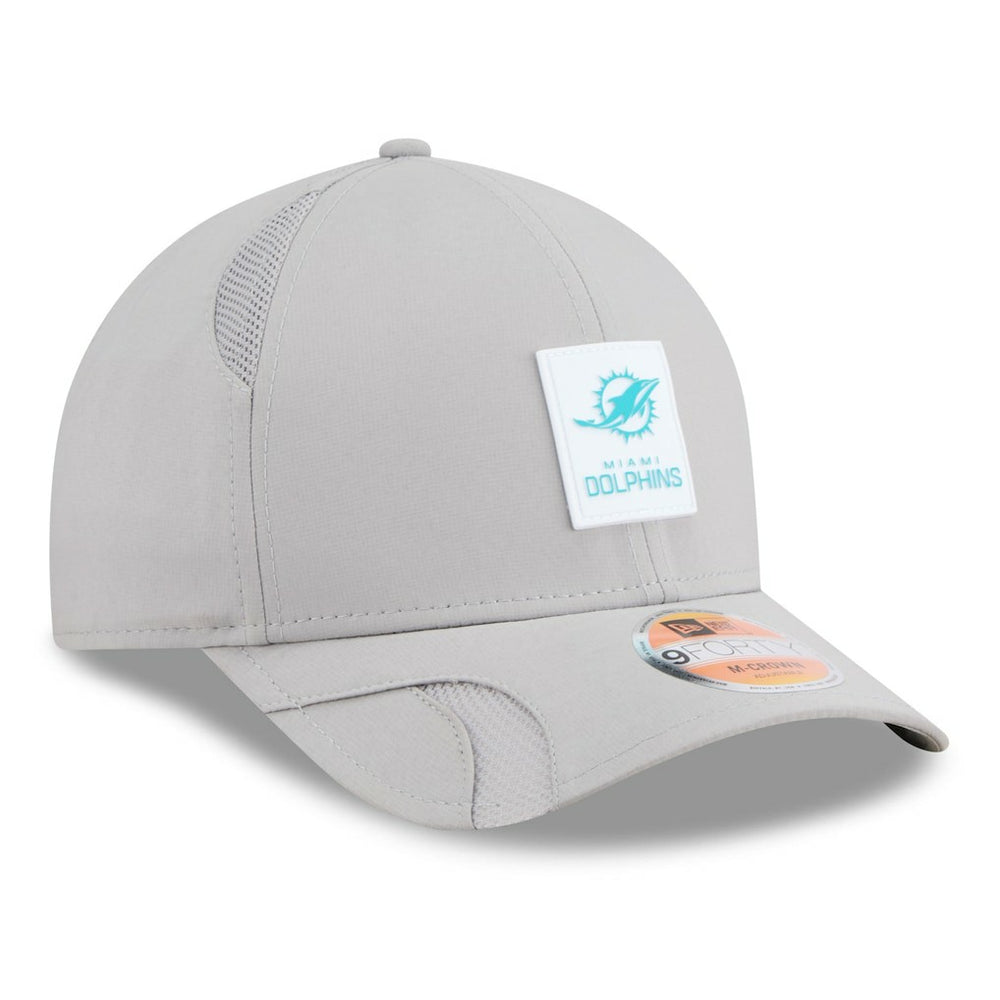 Miami Dolphins New Era 2025 Sideline M-Crown 9FORTY Adjustable Hat Gray - NFL