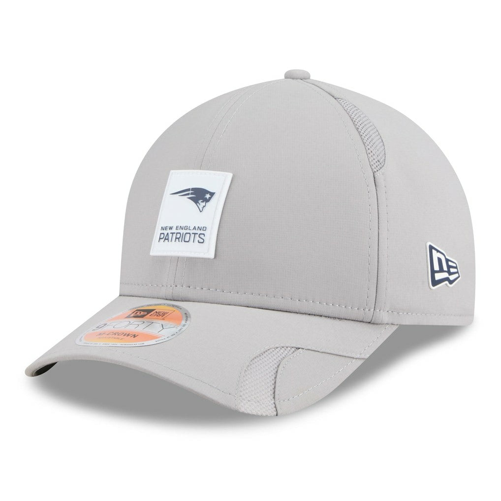 New England Patriots New Era 2025 Sideline M-Crown 9FORTY Adjustable Hat Gray - NFL