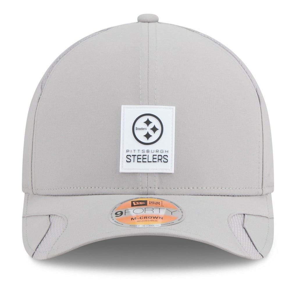 Pittsburgh Steelers New Era 2025 Sideline M-Crown 9FORTY Adjustable Hat Gray - NFL