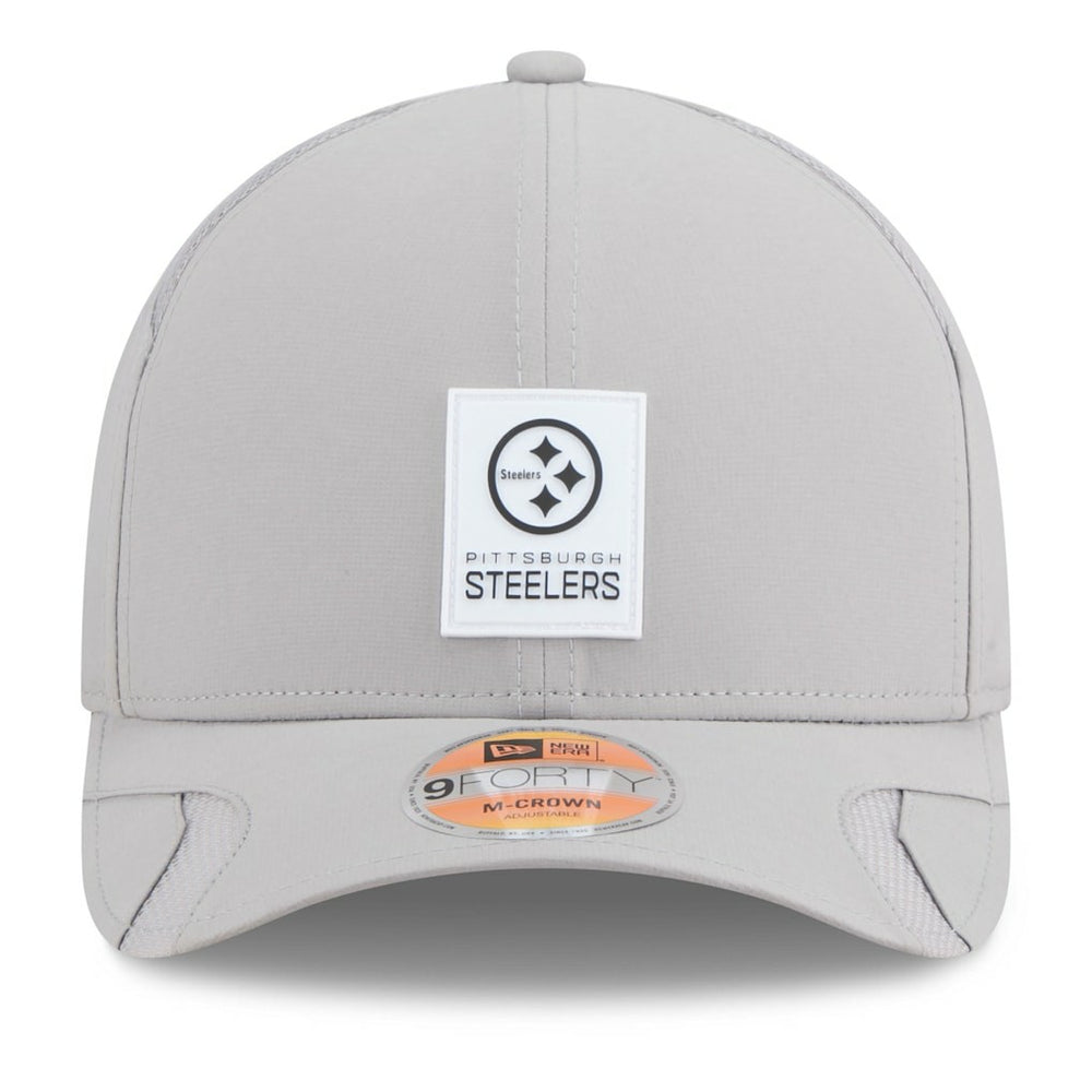 Pittsburgh Steelers New Era 2025 Sideline M-Crown 9FORTY Adjustable Hat Gray - NFL