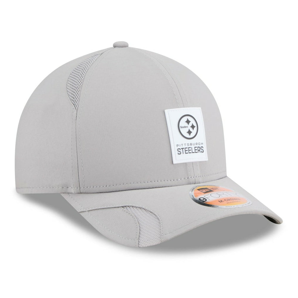 Pittsburgh Steelers New Era 2025 Sideline M-Crown 9FORTY Adjustable Hat Gray - NFL