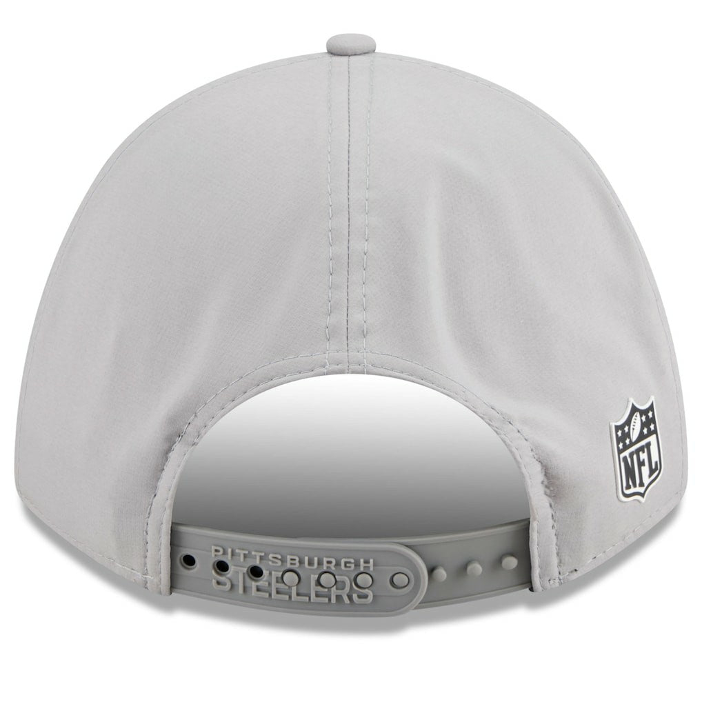 Pittsburgh Steelers New Era 2025 Sideline M-Crown 9FORTY Adjustable Hat Gray - NFL