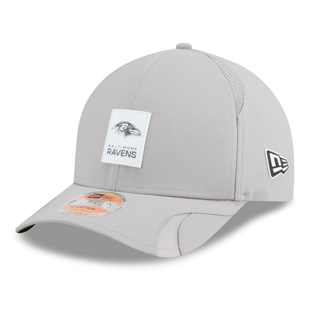 Baltimore Ravens New Era 2025 Sideline M-Crown 9FORTY Adjustable Hat Gray - NFL