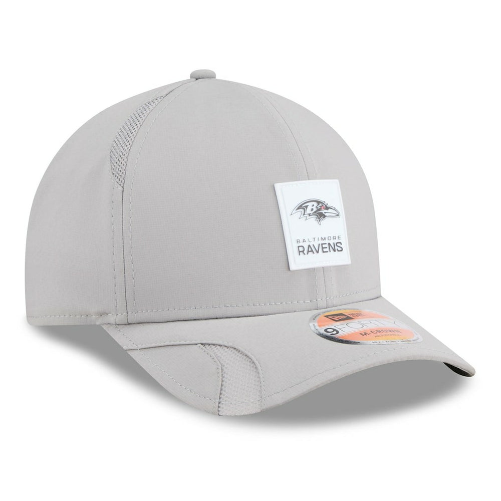 Baltimore Ravens New Era 2025 Sideline M-Crown 9FORTY Adjustable Hat Gray - NFL