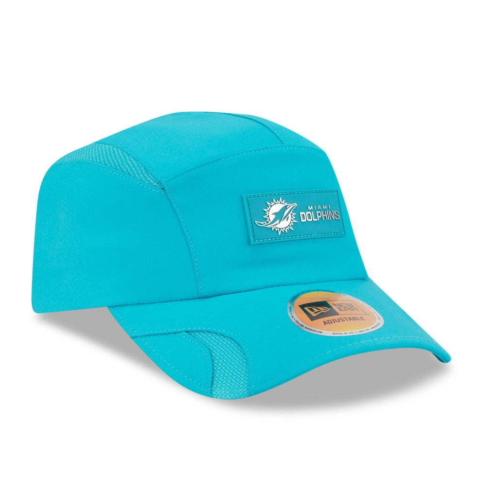 Miami Dolphins New Era 2025 Sideline Runner Adjustable Hat Aqua - NFL