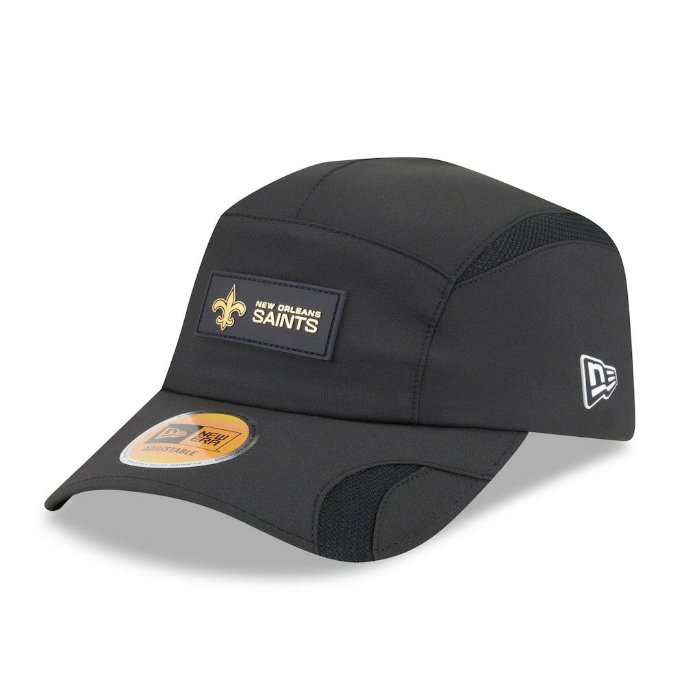 New Orleans Saints New Era 2025 Sideline Runner Adjustable Hat Black - NFL