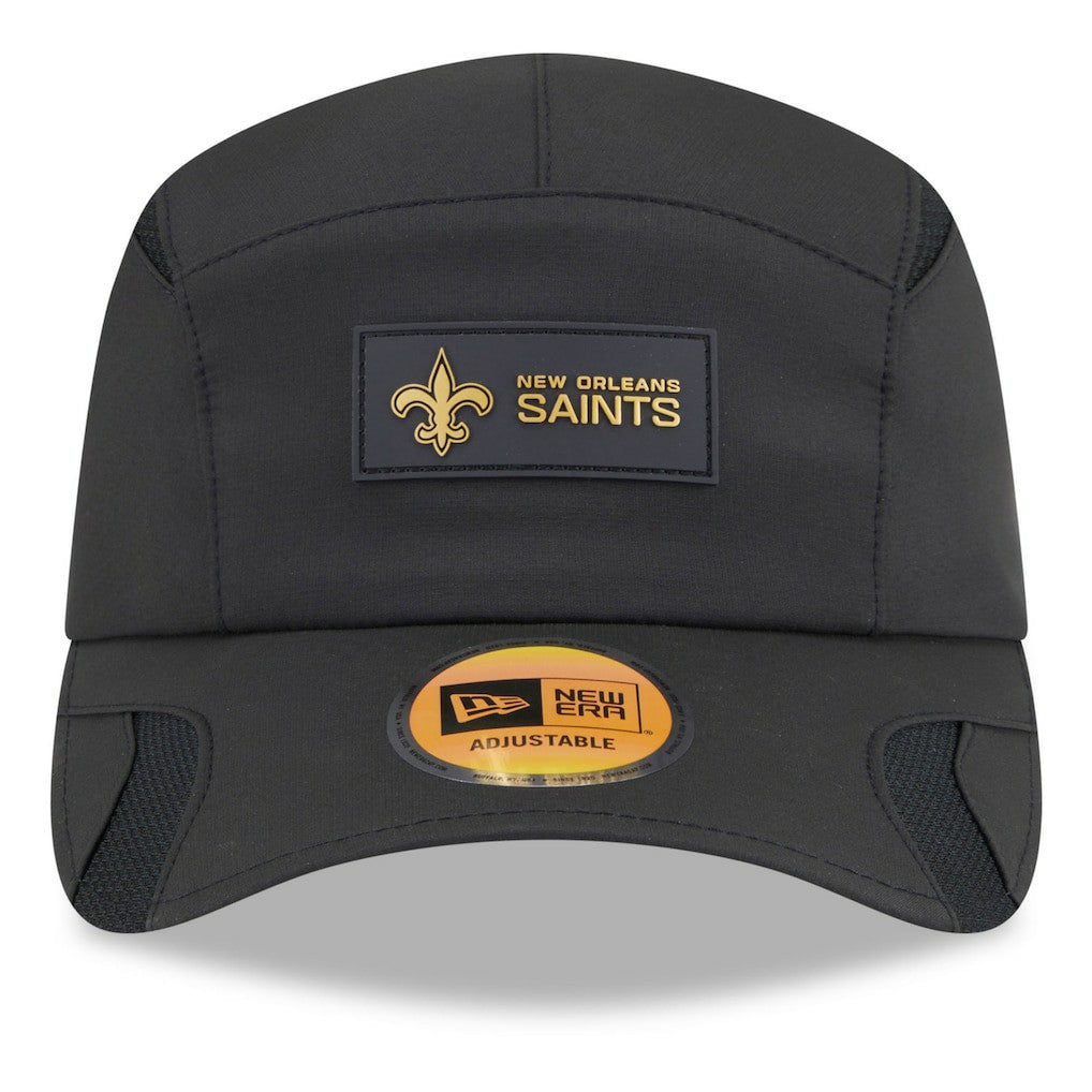 New Orleans Saints New Era 2025 Sideline Runner Adjustable Hat Black - NFL