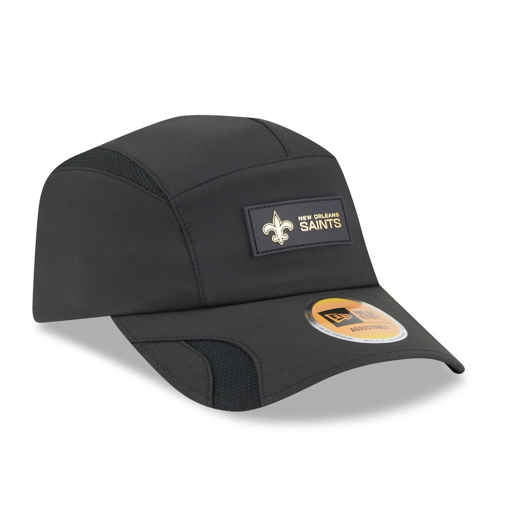 New Orleans Saints New Era 2025 Sideline Runner Adjustable Hat Black - NFL