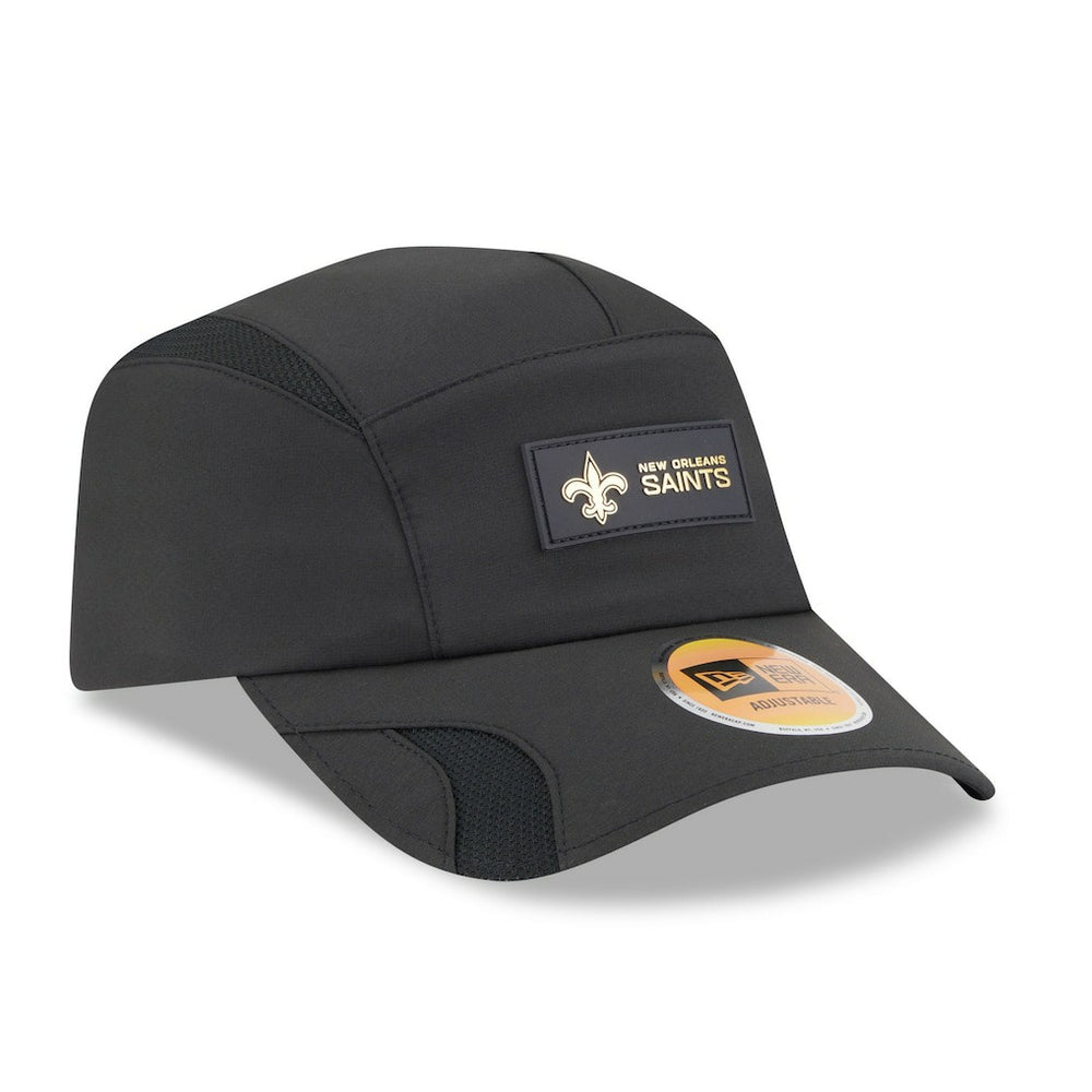 New Orleans Saints New Era 2025 Sideline Runner Adjustable Hat Black - NFL