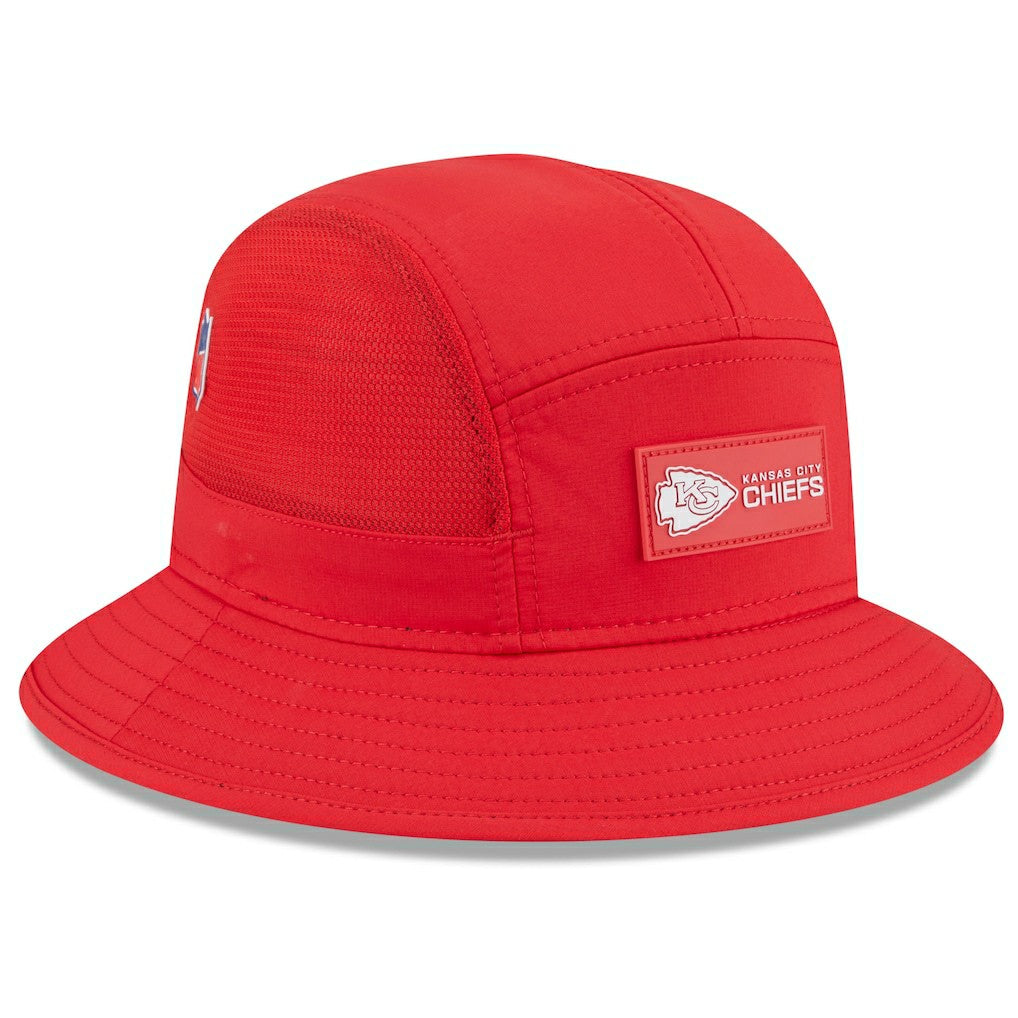 Kansas City Chiefs New Era 2025 Sideline Bucket Hat Red - NFL
