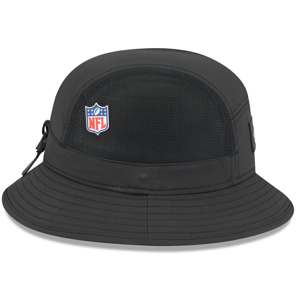 New Orleans Saints New Era 2025 Sideline Bucket Hat Black - NFL