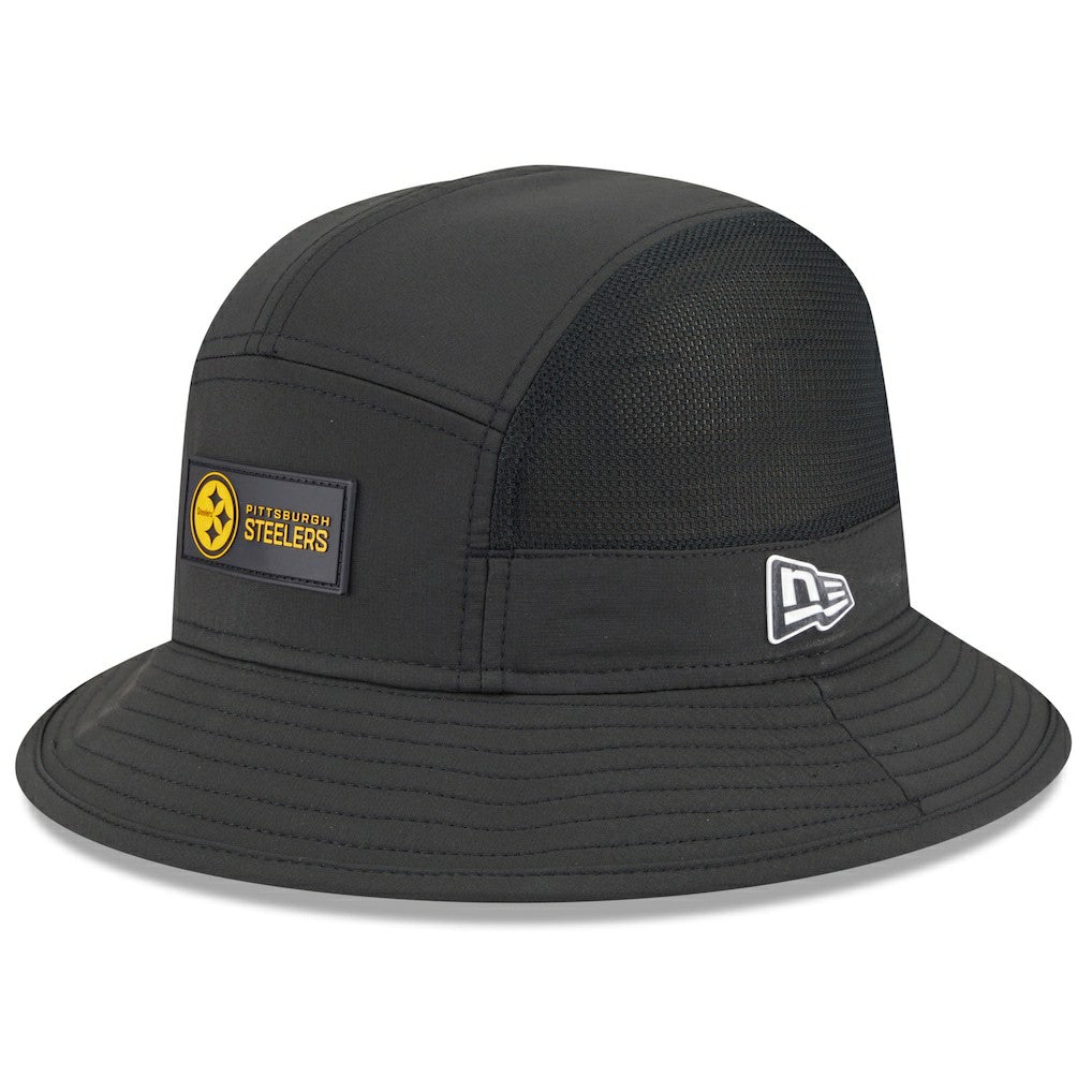 Pittsburgh Steelers New Era 2025 Sideline Bucket Hat Black - NFL