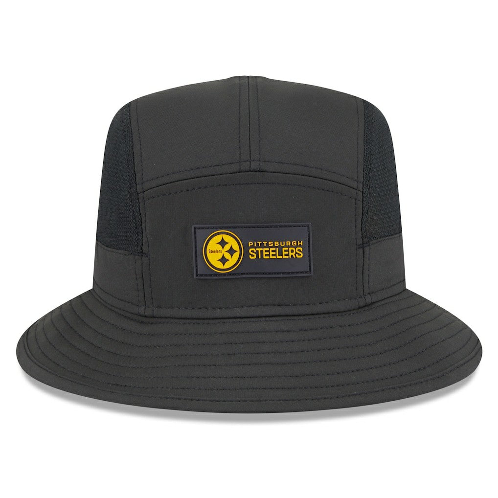Pittsburgh Steelers New Era 2025 Sideline Bucket Hat Black - NFL