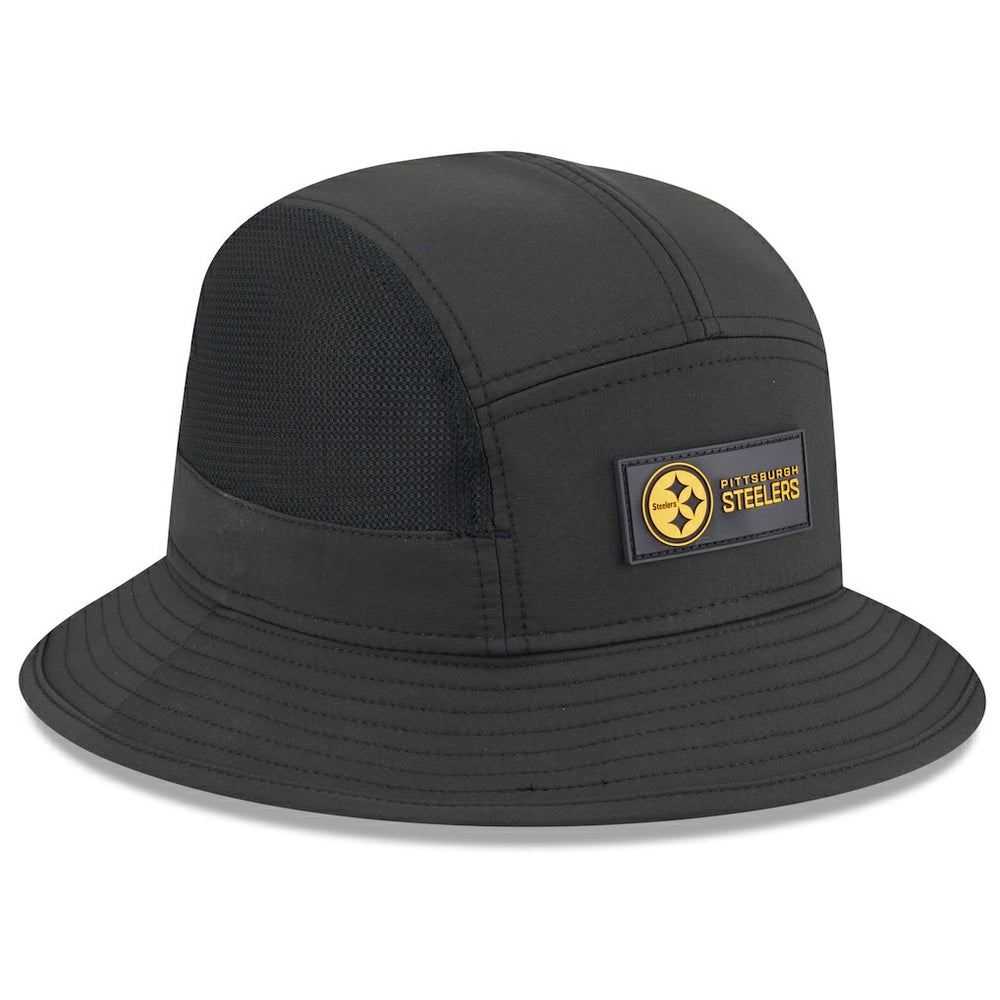 Pittsburgh Steelers New Era 2025 Sideline Bucket Hat Black - NFL