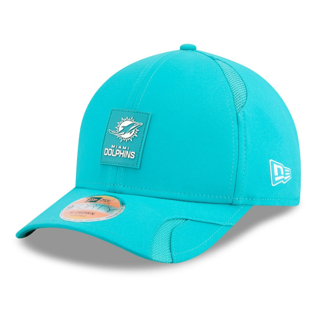 Miami Dolphins New Era Youth 2025 Sideline 9FORTY Adjustable Hat Aqua - NFL