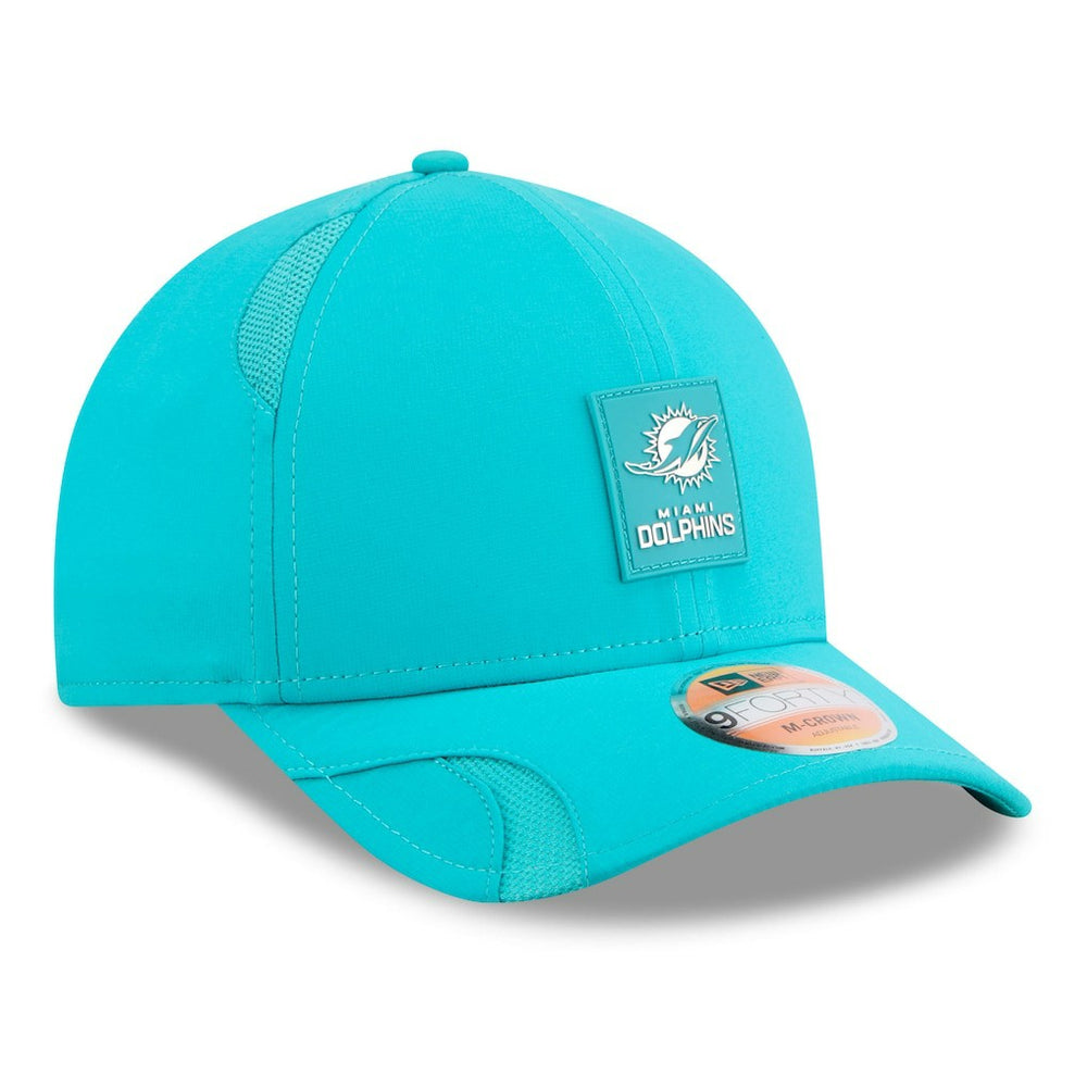 Miami Dolphins New Era Youth 2025 Sideline 9FORTY Adjustable Hat Aqua - NFL