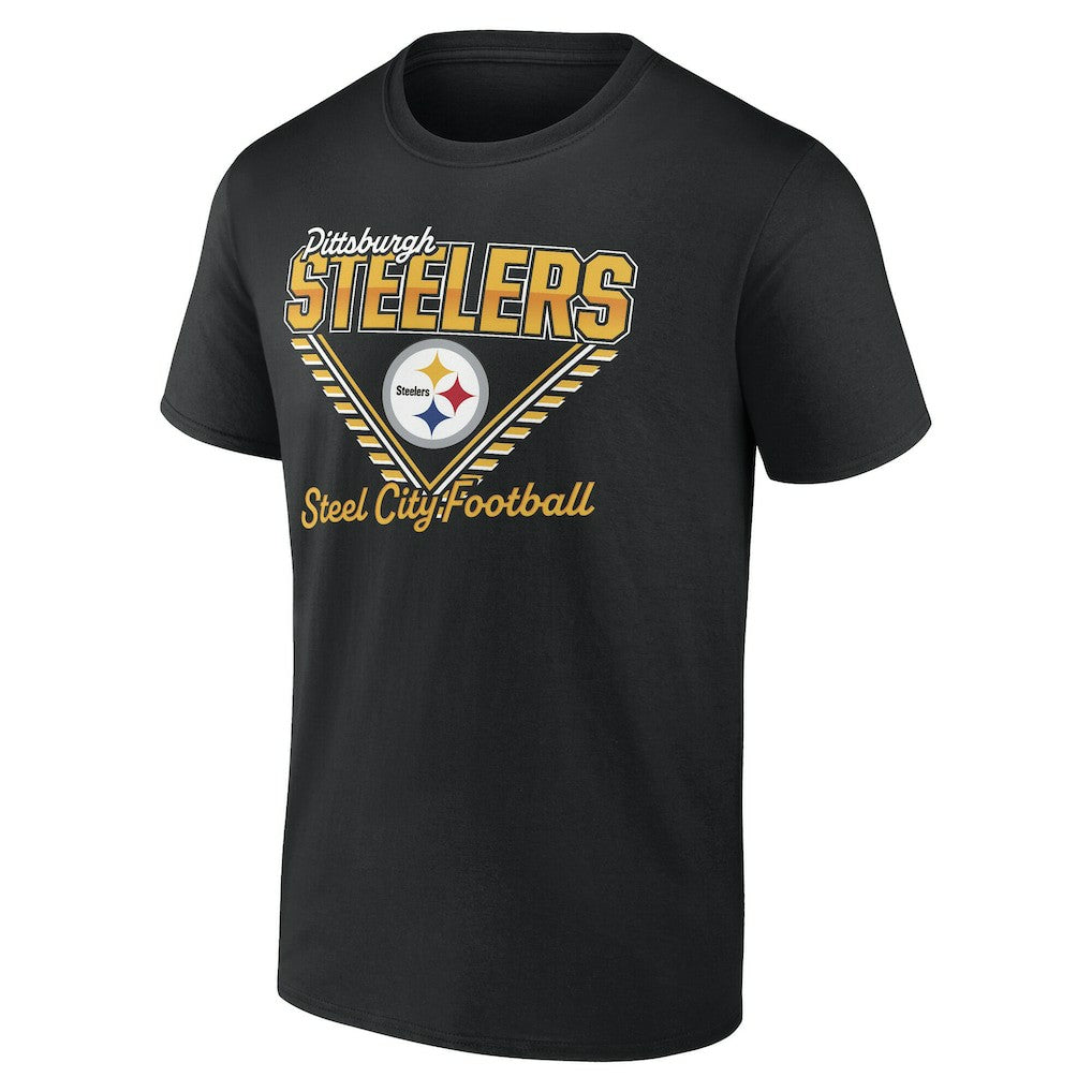 Pittsburgh Steelers Steel City Football T-Shirt Black - NFL