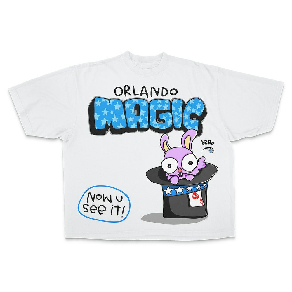 NBA - Orlando Magic Unisex Magic Trick Premium Vintage Boxy T-Shirt - Cream