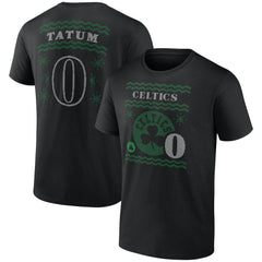 NBA - Jayson Tatum Boston Celtics Ugly Sweater Name & Number T-Shirt - Black