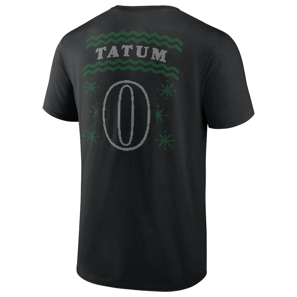 NBA - Jayson Tatum Boston Celtics Ugly Sweater Name & Number T-Shirt - Black