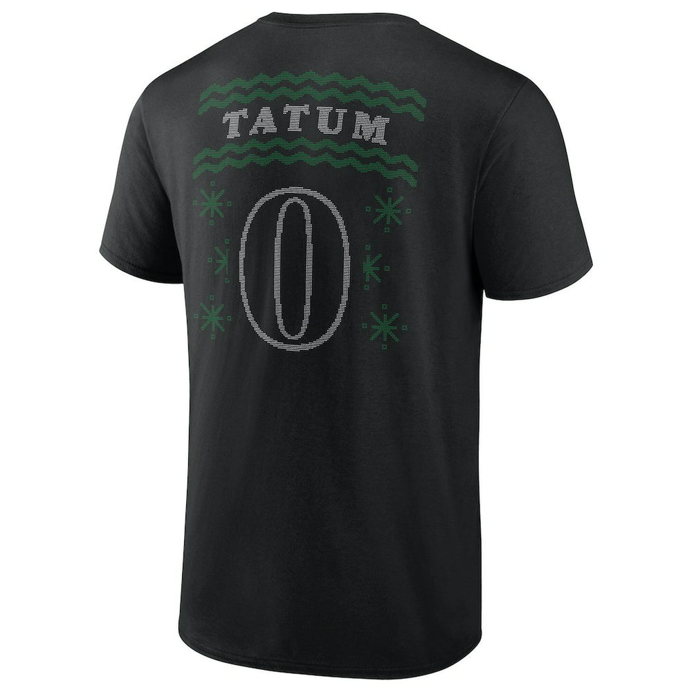 NBA - Jayson Tatum Boston Celtics Ugly Sweater Name & Number T-Shirt - Black