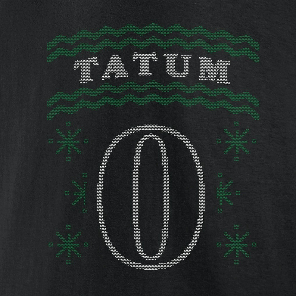NBA - Jayson Tatum Boston Celtics Ugly Sweater Name & Number T-Shirt - Black