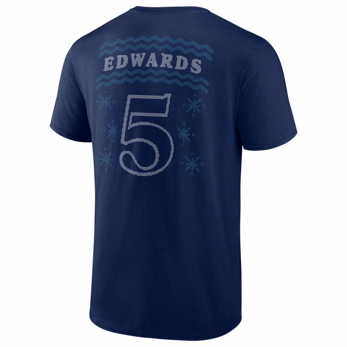 NBA - Anthony Edwards Minnesota Timberwolves Ugly Sweater Name & Number T-Shirt - Navy