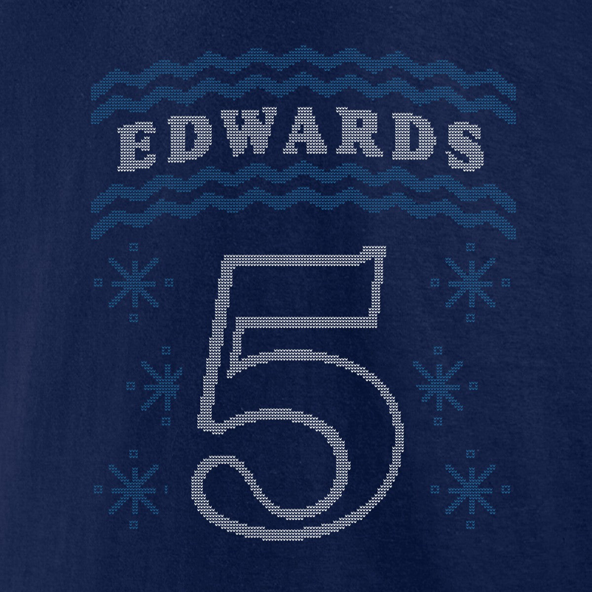 NBA - Anthony Edwards Minnesota Timberwolves Ugly Sweater Name & Number T-Shirt - Navy