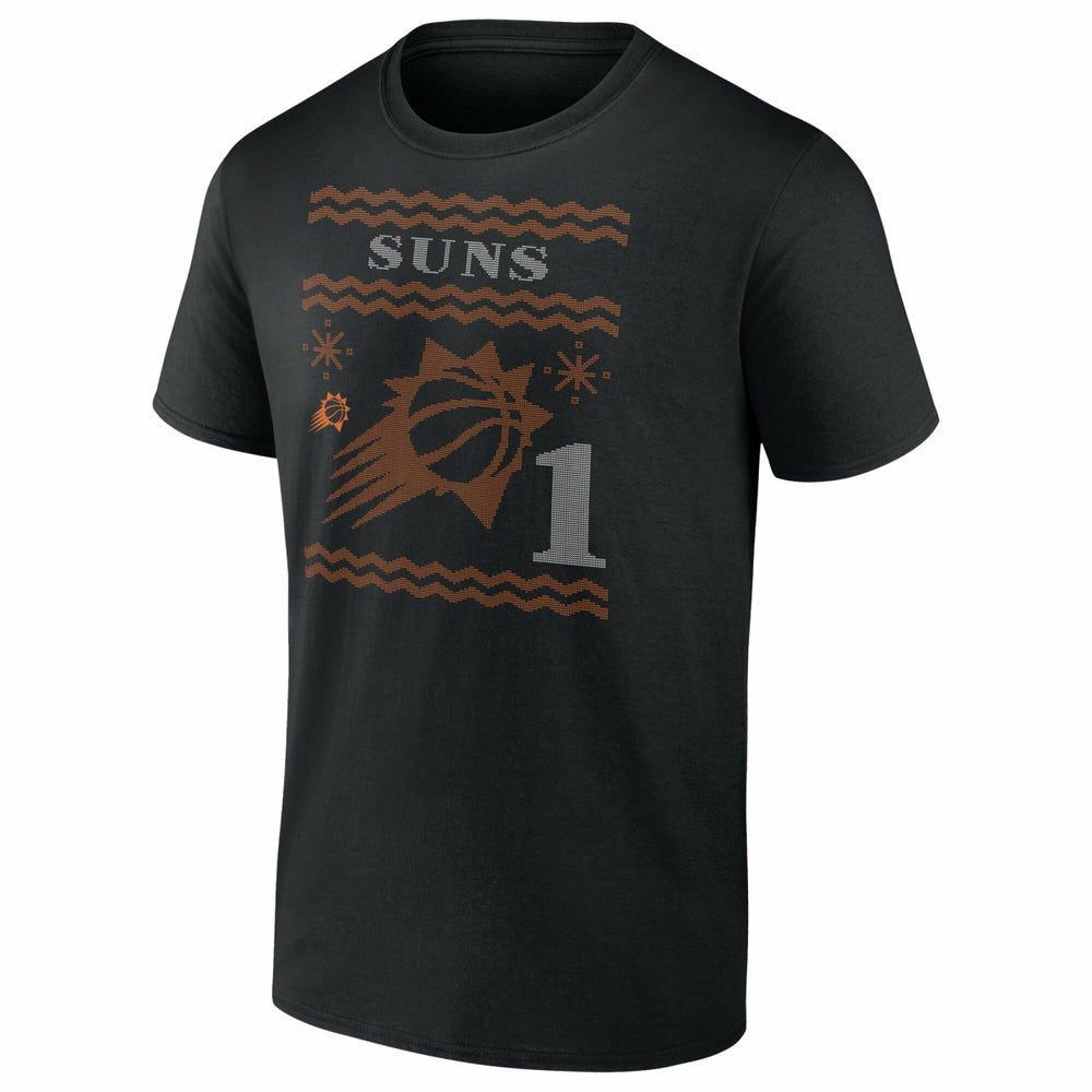 NBA - Devin Booker Phoenix Suns Ugly Sweater Name & Number T-Shirt - Black