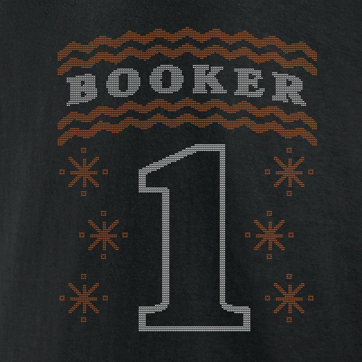 NBA - Devin Booker Phoenix Suns Ugly Sweater Name & Number T-Shirt - Black