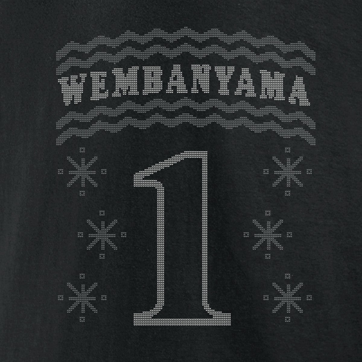 NBA - Victor Wembanyama San Antonio Spurs Ugly Sweater Name & Number T-Shirt - Black