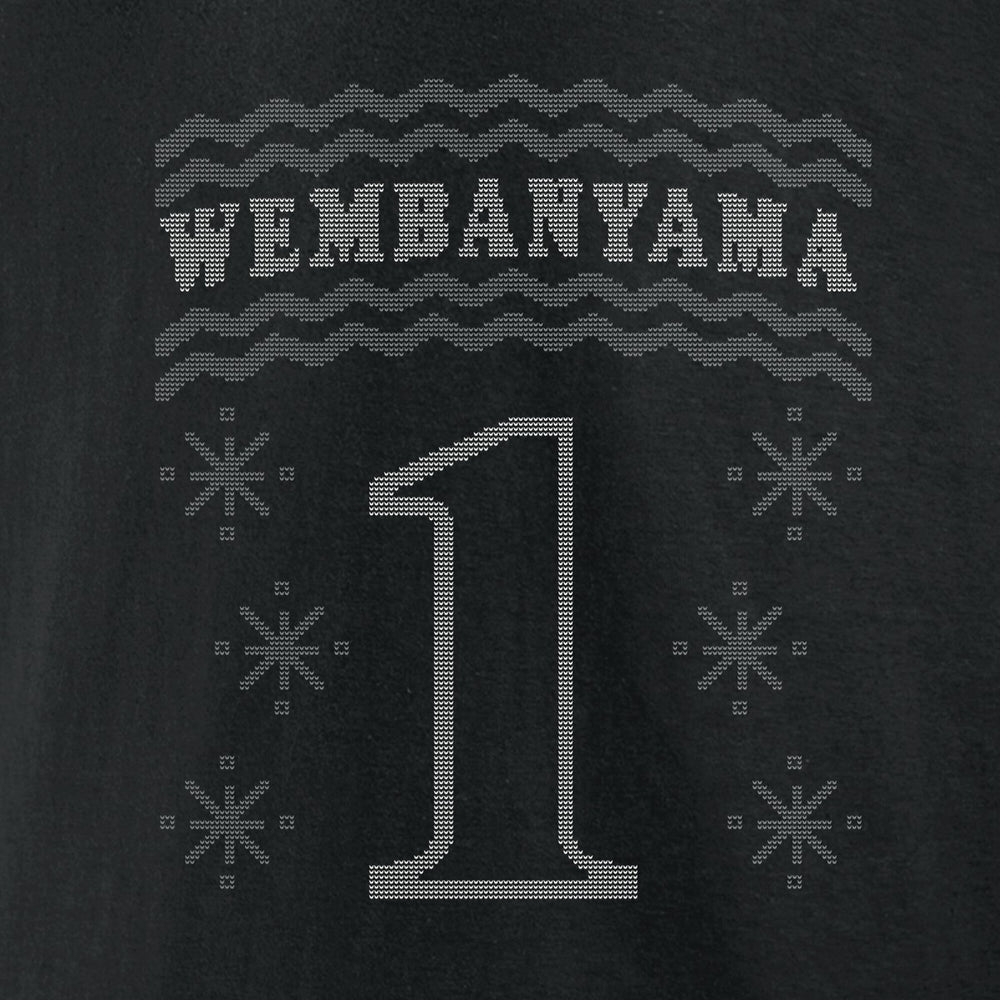 NBA - Victor Wembanyama San Antonio Spurs Ugly Sweater Name & Number T-Shirt - Black
