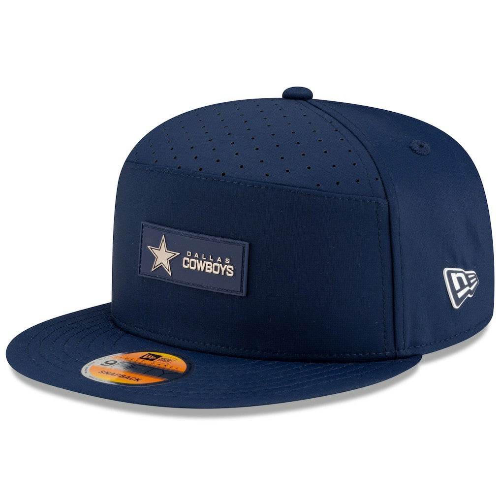 Dallas Cowboys New Era 2025 Sideline Split Panel 9FIFTY Snapback Hat Navy - NFL