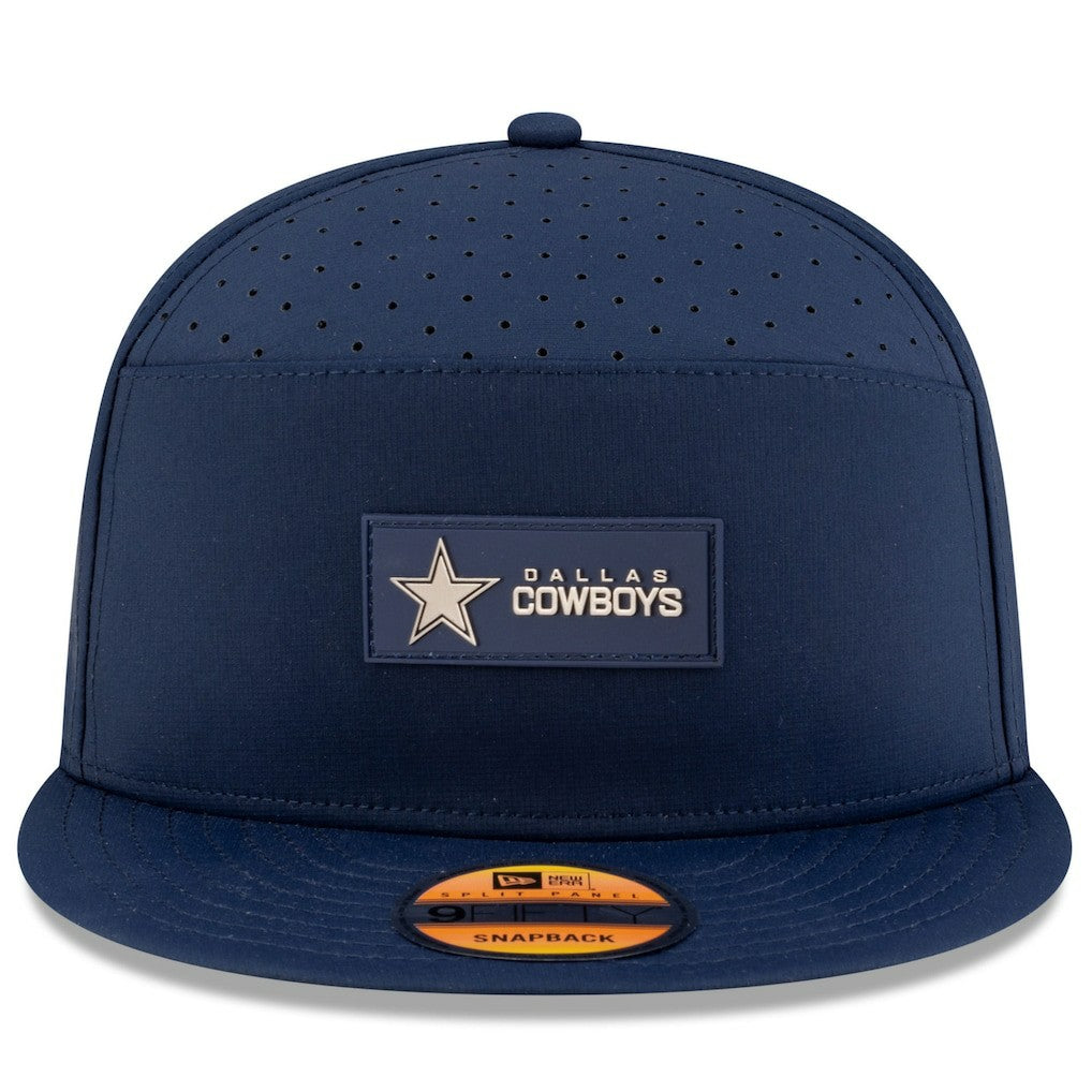 Dallas Cowboys New Era 2025 Sideline Split Panel 9FIFTY Snapback Hat Navy - NFL