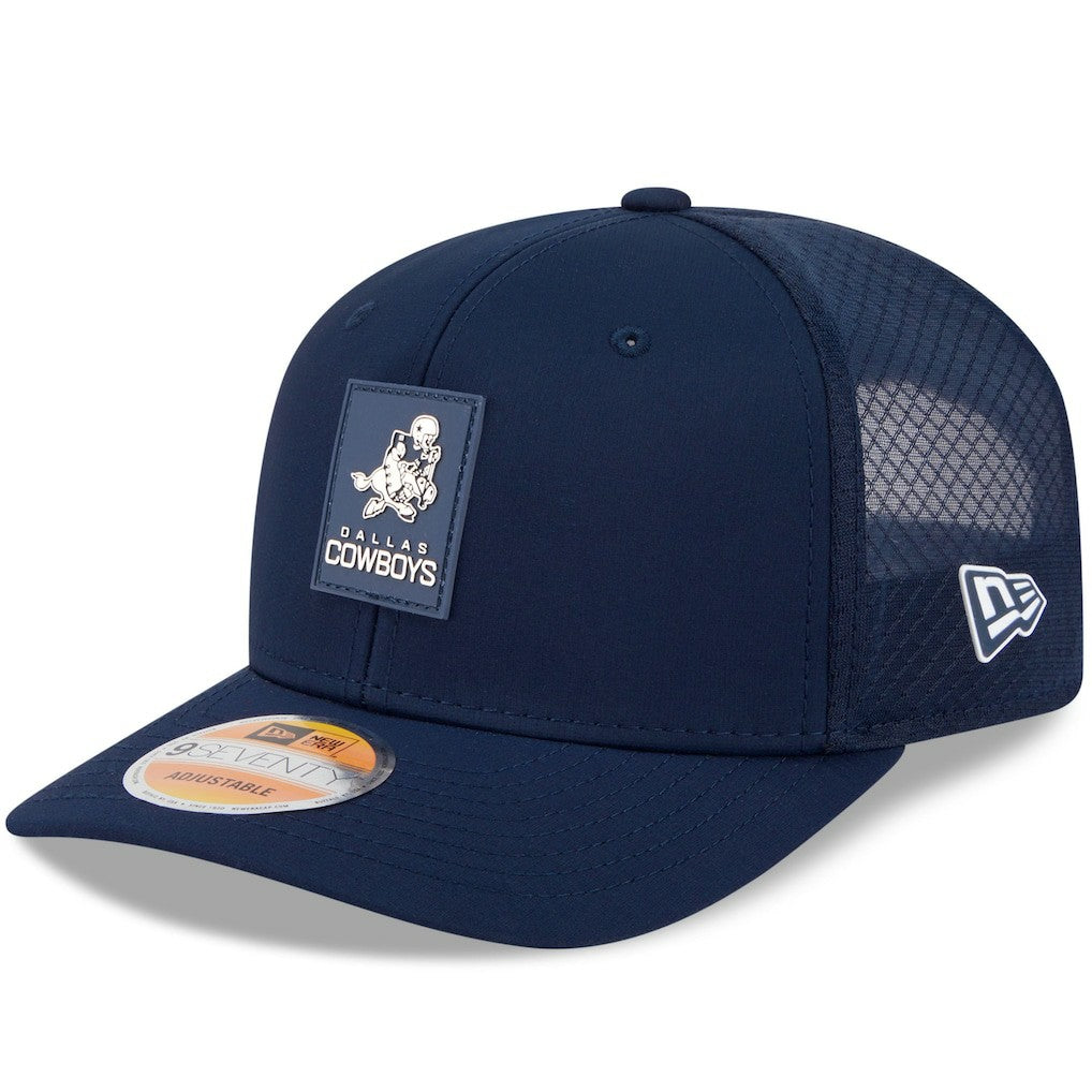 Dallas Cowboys New Era 2025 Sideline Throwback 9SEVENTY Trucker Adjustable Hat Navy - NFL