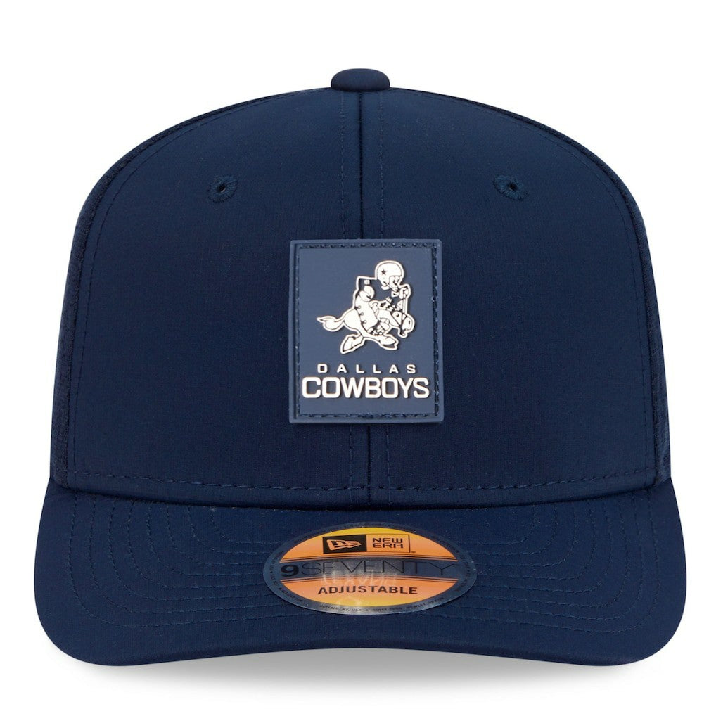 Dallas Cowboys New Era 2025 Sideline Throwback 9SEVENTY Trucker Adjustable Hat Navy - NFL