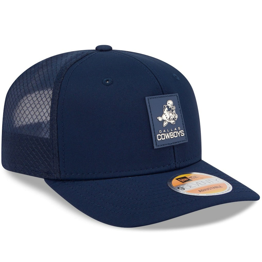 Dallas Cowboys New Era 2025 Sideline Throwback 9SEVENTY Trucker Adjustable Hat Navy - NFL