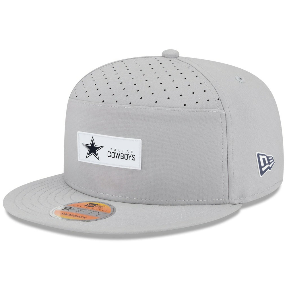 Dallas Cowboys New Era 2025 Sideline Split Panel 9FIFTY Snapback Hat Gray - NFL