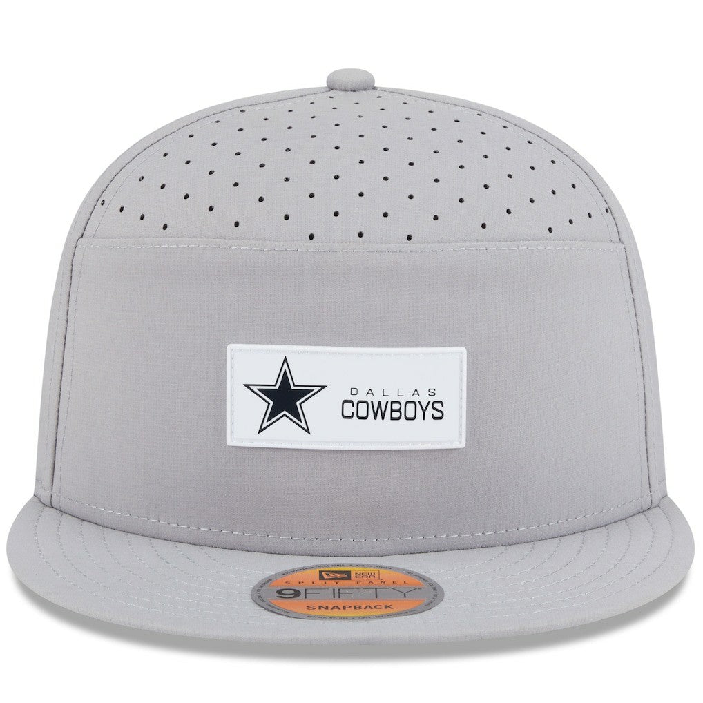 Dallas Cowboys New Era 2025 Sideline Split Panel 9FIFTY Snapback Hat Gray - NFL