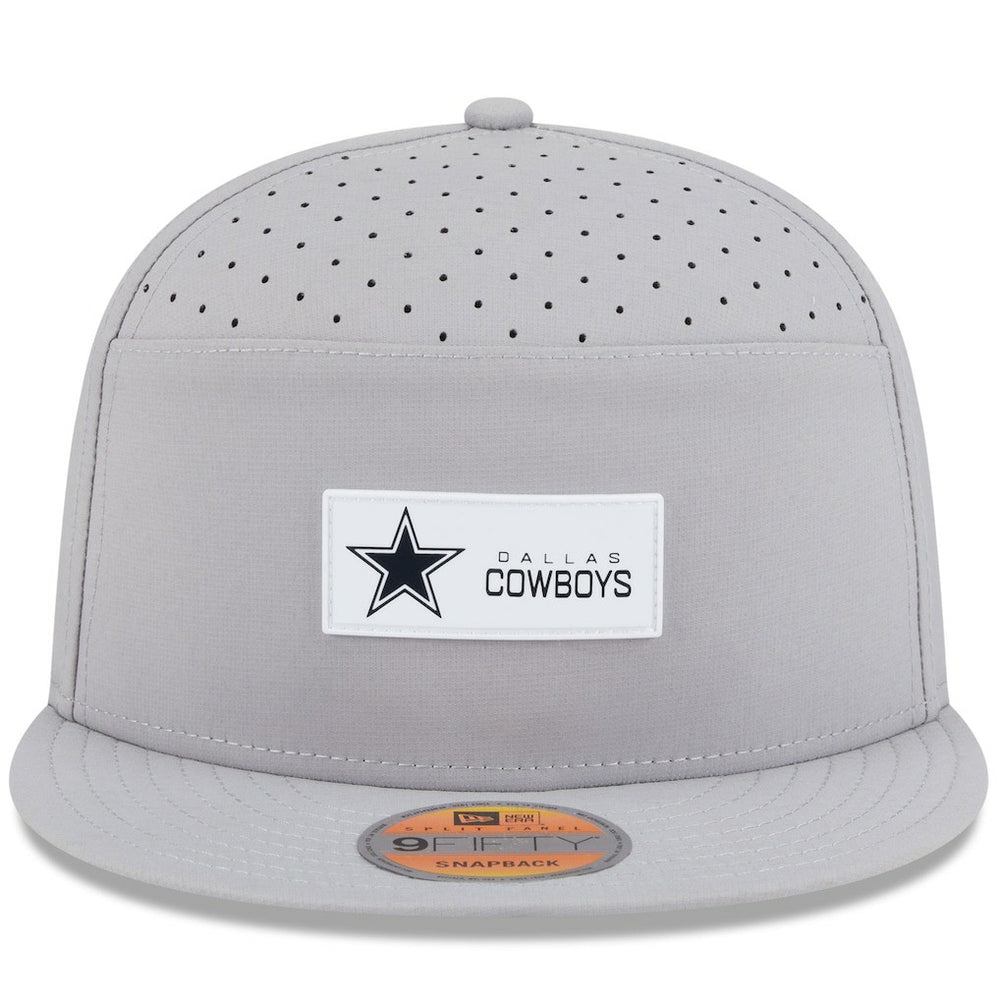 Dallas Cowboys New Era 2025 Sideline Split Panel 9FIFTY Snapback Hat Gray - NFL